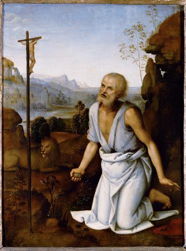 pietro-perugino:Bender St .Jerome, 1502, Pietro Perugino