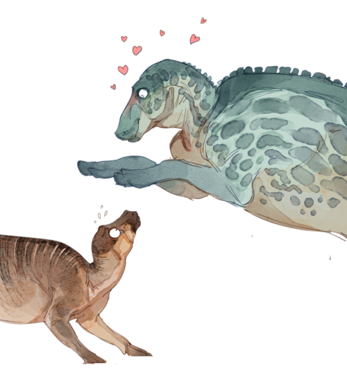 Shantungosaurus loves a little maiasaurus 