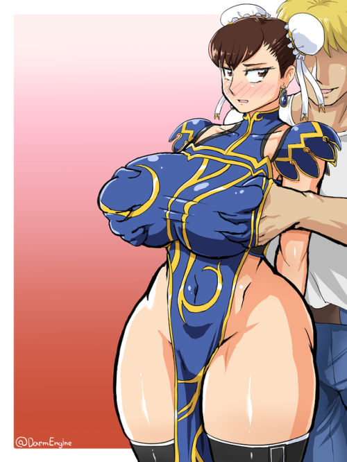 darmengine:Public release of the futanari poll winner! Chun-li in her training alt from Street Fight