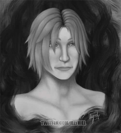 A commission for @talinsilverbane of his FFXIV character, Fardel Alstrat.