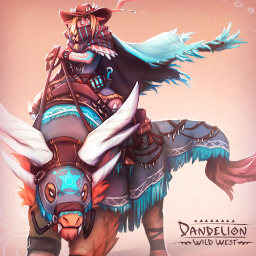 ··· DANDELION WILD WEST ··· Character design for the Wild West challenge! ^^ You can see my full ent