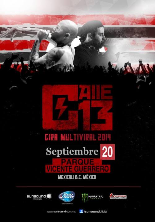 Calle 13 en el Parque Vicente Guerrero. 20 de septiembre. Via Sunsound.com.mx