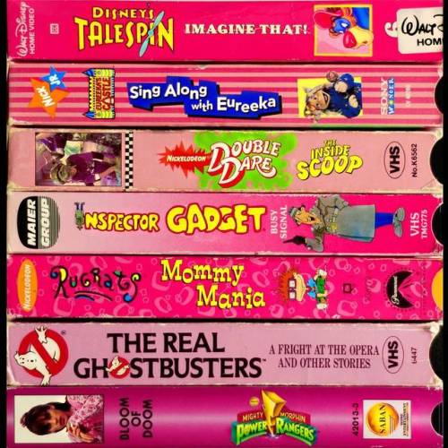 fruitslime:pink vhs tapes 