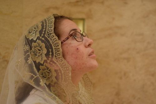 Veil: Our Lady of Guadalupe (Ivory & Gold) by Evintage VeilsModel: @lipstick-stains-on-lace-veil