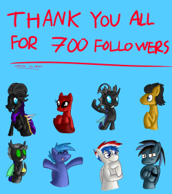 asklightking:  chrysalis-army:  700 followers? It sounds weird to me! I can not believe it have made it this far! I seriously wish that i could include everyone in the picture, but that would take an ever longer time than i have! All of this took to long