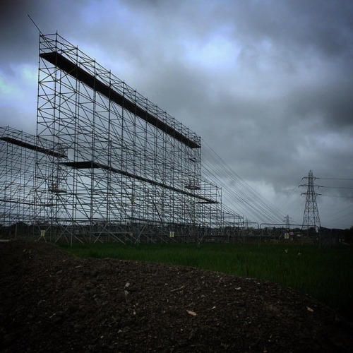 Pylon construction #landscape_captures #industriallandscape #scaffolding #construction