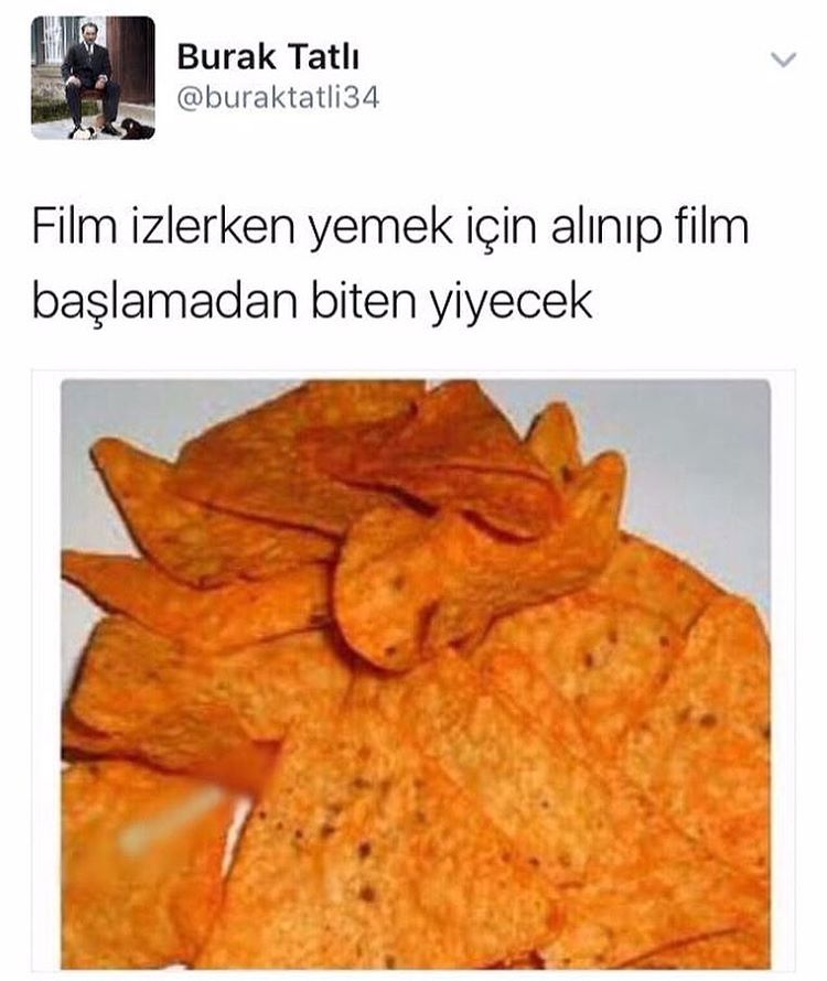 Film izlerken yemek için...