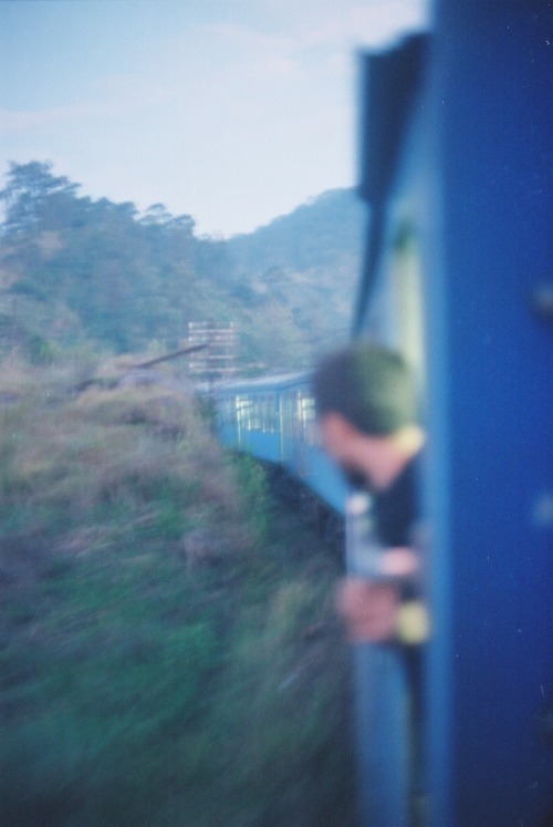 I took those photos at dusk as the night train was going higher in the mountains. That family - a ma