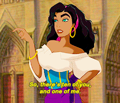 thefandomking:I seriously think that Esmeralda doesn’t get enough reputation.She’s such a badass.