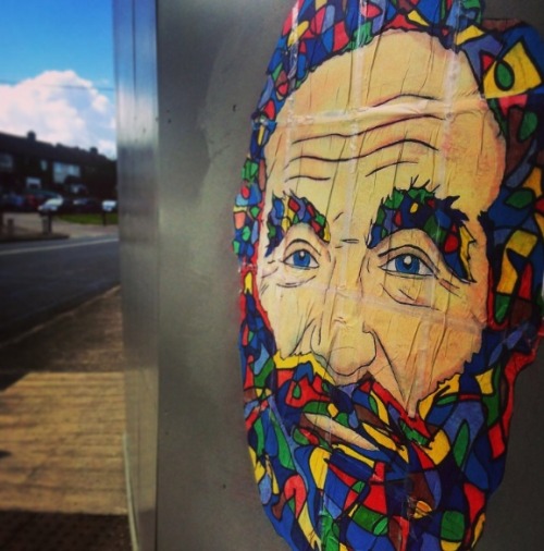 alrightt: Robin Williams graffiti tribute by Pan Cooke. Blackrock, Dublin, Ireland.