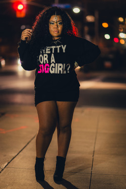deebott:  covenesque:  slaprapz:  curvy-women:  bigbeautifulblackgirls:  Flaws of Couture “Pretty For A Big Girl? ” Crewneck  Drops TONIGHT AT MIDNIGHT! Website : www.focapparel.storenvy.com  I love how in your face “fuck you” these shirts are.