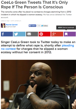 thefingerfuckingfemalefury:  dynastylnoire:  christel-thoughts:  geekscoutcookies:  uncutcolombiancoke:  nedahoyin:  thinksquad:  Singer CeeLo Green took to Twitter today to make an attempt to define what rape is, shortly after pleading no contest for
