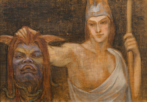 Pallas Athena  -   Venny Soldan-Brofeldt , 1916Finnish, 1863-1945 Oil on canvas, 58 x 83 cm.