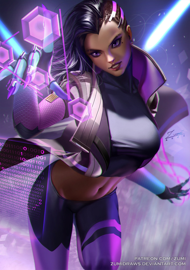 zumidraws: Sombra from Overwatch^^ Support me on Patreon for patron exclusive NSFW