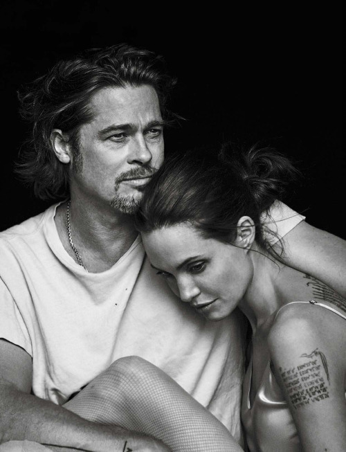 dailyactress:   Vanity Fair Italia November 11th, 2015: Angelina Jolie & Brad Pitt by Peter Lindbergh 