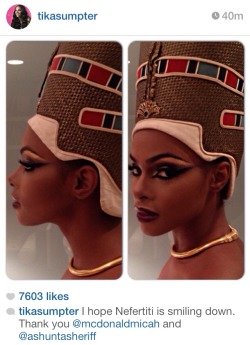 susiethemoderator:  Can we honestly discuss this. Look at this beautiful accurate portrayal of an Ancient Kemit (Egyptian) Queen. She looks like an Ethereal Goddess. Reasons why we need to cast Black People as Black People. 