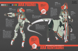 garama:Hurghhh, the “fauni” version is finally finished. Here’s the previously made “kentauri version”. I haven’t been able to come up with a name for this fella, but I’ll call them Ara for now. The fauni mechanic arms’ design still needs