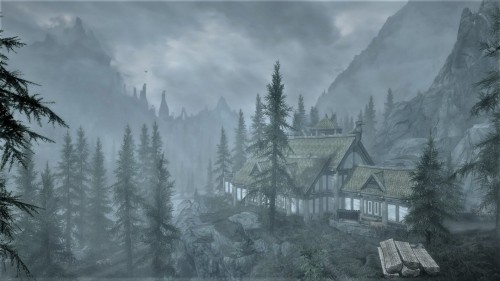 Lakeview Manor on a foggy day