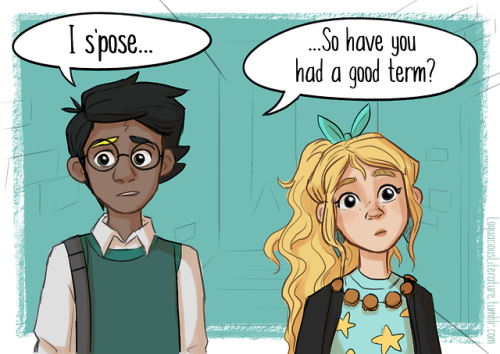 loquaciousliterature:  Yesss Luna, do it! You’re probably the only one who could pull off that look anyway… :) Phew! This is my longest comic to date. I didn’t want to cut out the Hermione sadness or the Luna goodness, so I decided to make it 13