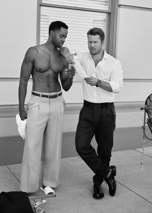 Jay Ellis &amp; Glen Powell by Nick Riley Bentham for Vanity Fair