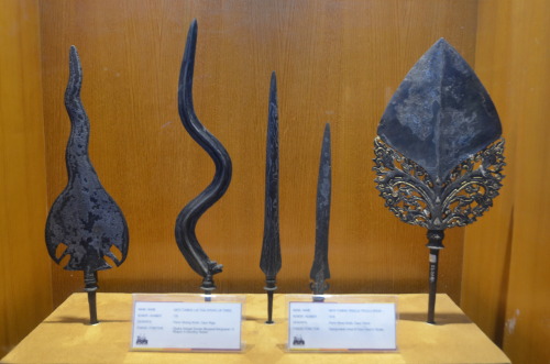 Indonesian spear heads at Museum Bali, Denpasar.