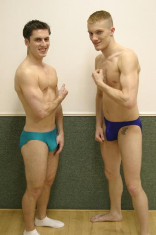 movimuswrestling:  Matt DiNapoli met Hunter O’Reilly at a bar in New York City on a Saturday night. Matt challenged Hunter and they showed up at the Movimus Studio that Sunday afternoon.   Not super strong or muscular, these two guys wrestled a match