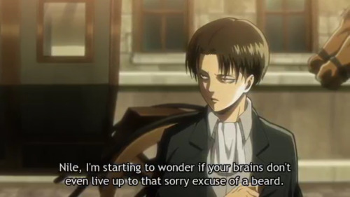 ayeishteeruu:Levi, Humanity’s most sassiest solider.