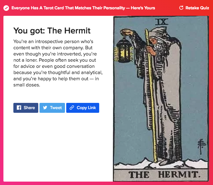 What Tarot Card Are You? QUIZ