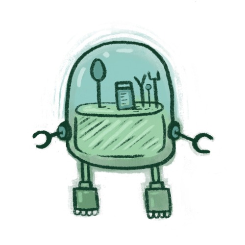 daspetey:a lil robot. and his dance. 