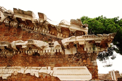 last-of-the-romans:Temple of Augustus and Roma. Ostia Antica.