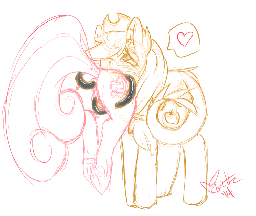 Tazijack eating cadence and an edit of cadance sticking her jiggers out her butt :O This was fun. Last sketch of the night from the stream.