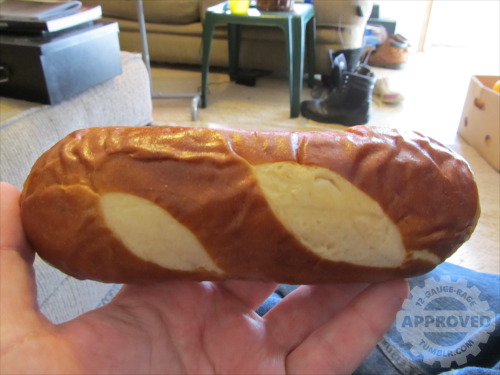 Giant pretzel bread from Trader Joe’s… oh yea!