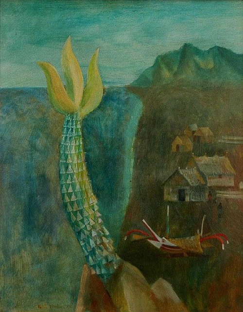 cactus-in-art:Cedric Emanuel Flower (Australian, 1920-2000)Cactus in Mountain Scene, 1972