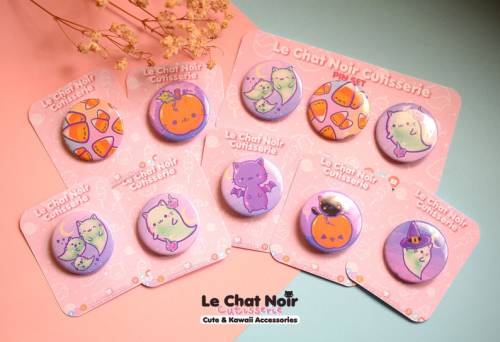 ♡ Cute Halloween Buttons by LeChatNoirCutisserie ♡