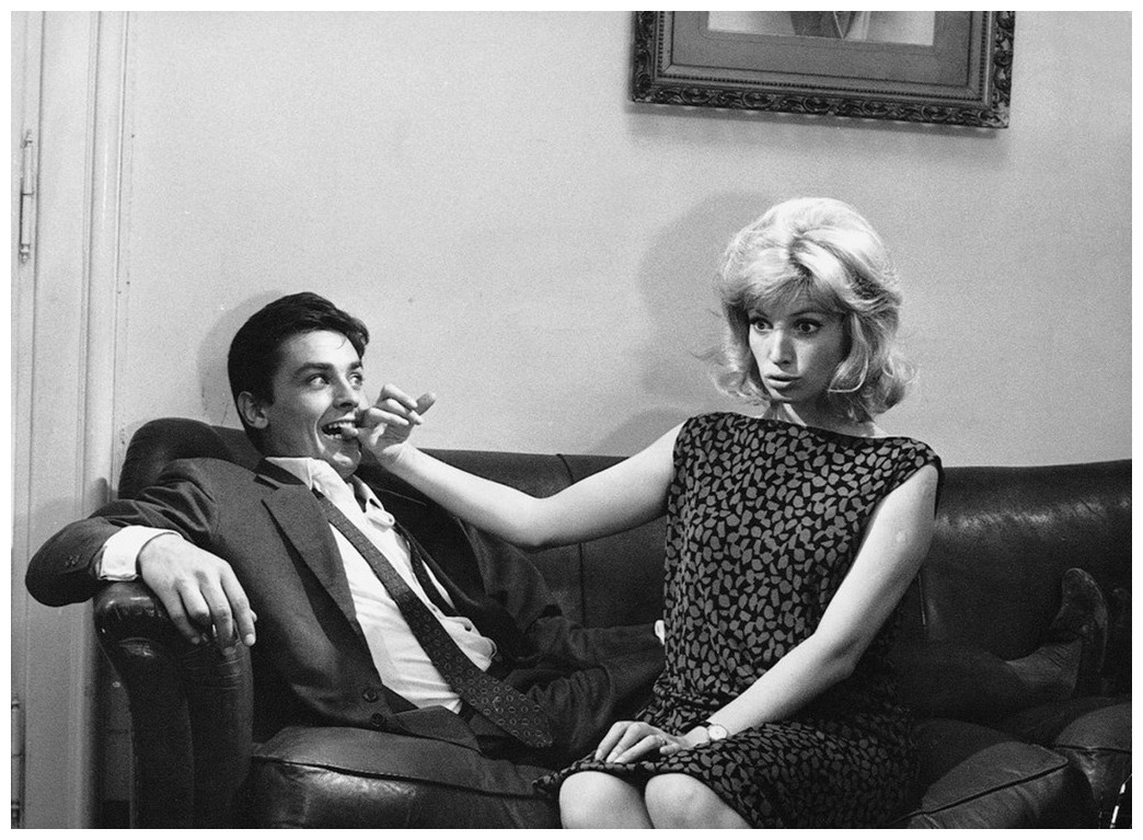 blueblackdream:Alain Delon and Monica Vitti on the set of L’eclipse, 1962 (dir.