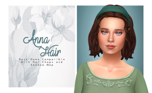 isjao: Anna Hair - other hair inspired by my friend. BGC; Comes will all 18 EA hair colors; Not Hat 