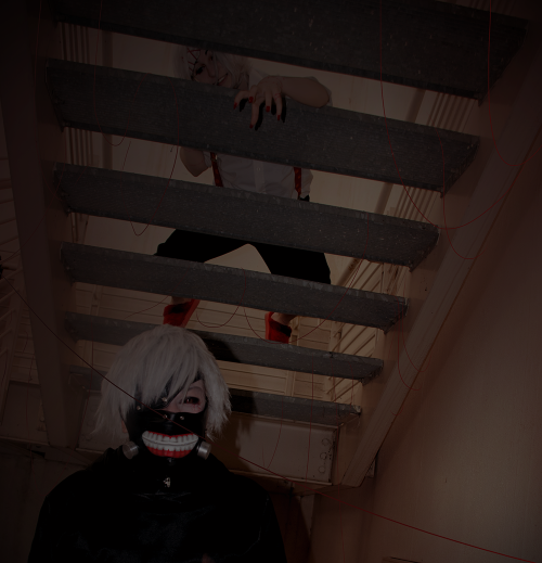 Ehy Kaneki?TadaaaH me and my boy with our new cosplay!We had a little set at Romics, an italian conv