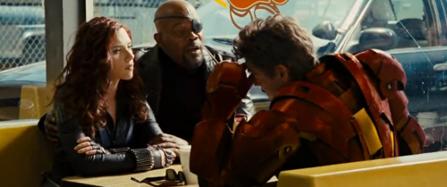 myrandaroyces: nick fury has got his arms around natasha like she’s the mother of his child an