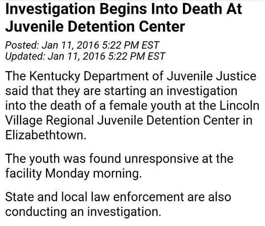 16 Year Old Black Girl Died in Custody in Louisville