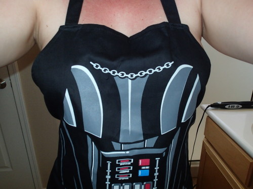 buffyloveshersls:  So here is the new aprons that I ordered for you. Not too bad for my first attempt at this……   Well everyone, welcome to my wife’s first post!  Until now, she has used this blog to follow mine.  I have to say that I am