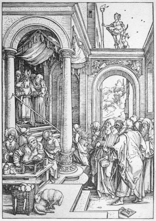 The Presentation of the Virgin in the Temple, 1505, Albrecht DürerMedium: woodcut