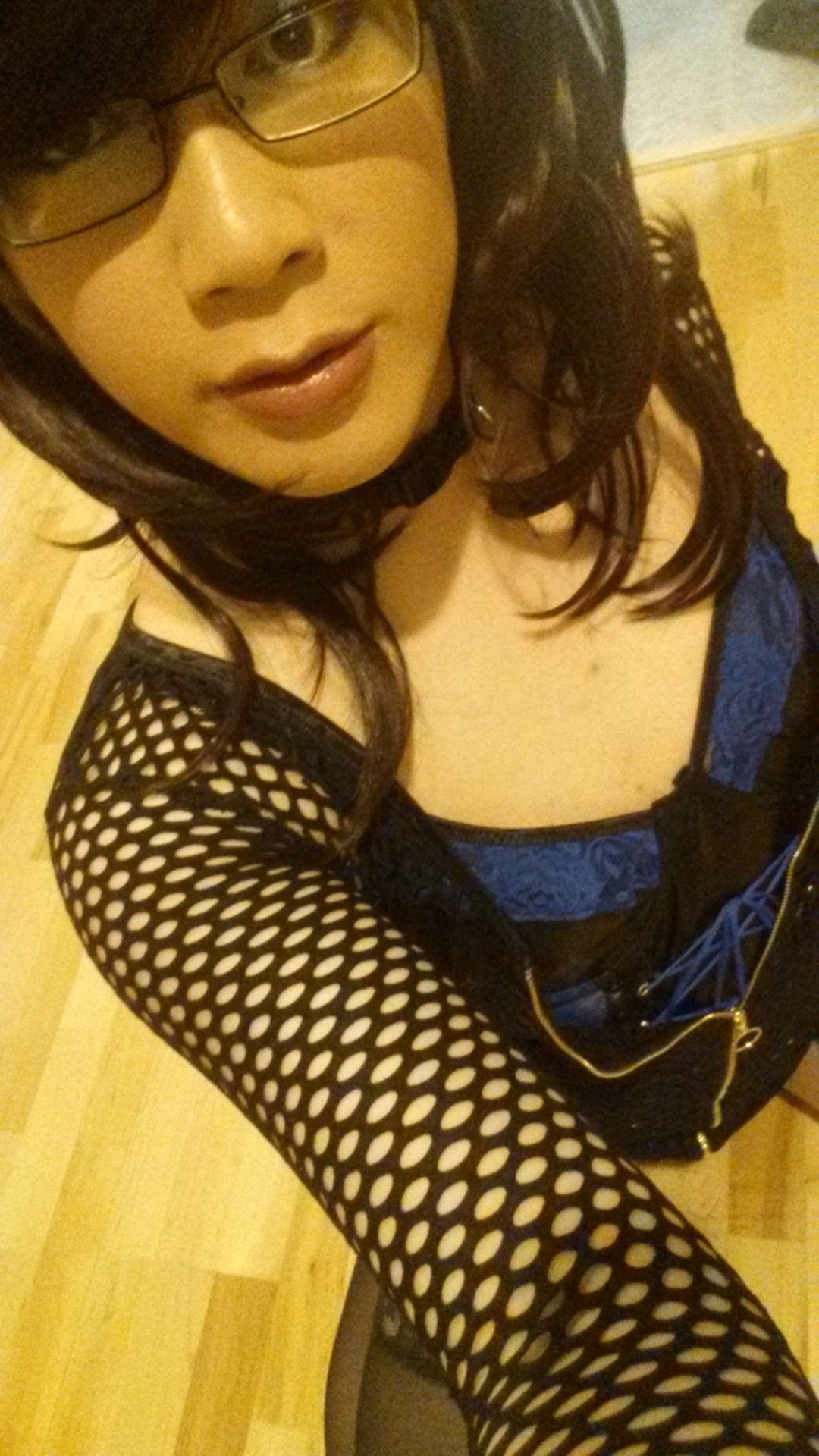solfall:  New blue lingerie someone bought for me off my wishlist!  Thank you mystery