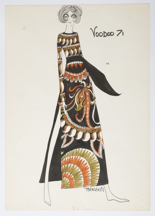 Yannis Tseklenis sketch. “Voodoo” collection, 1971.
© Peloponnesian Folklore Foundation, Nafplion.