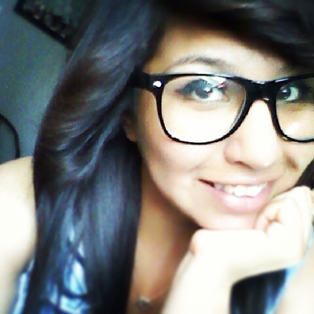 gabbielovesugly:  Well Hello There ^~^ #Glasses #Smile #MyCheekBonesTho