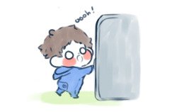 itzahann:  Raiding the fridge and he wants