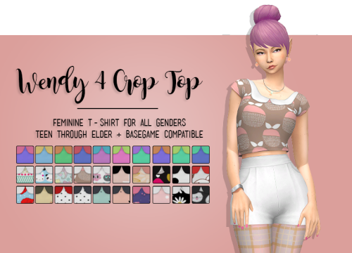 deetron-sims: deetron-sims:When will the madness end?! A cute crop top with ‘wendy’