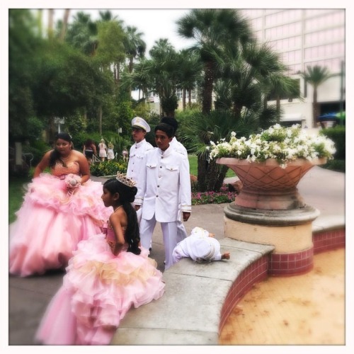 <p>We stumbled across this #quinceañera and the kid on the right will always be my #currentmood Also, I love this picture. #motherdaughterroadtrip #vegasbaby  (at Flamingo Las Vegas Hotel & Casino)</p>