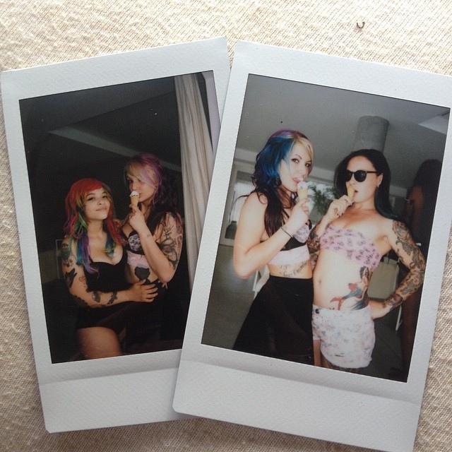 ph4ntasmag0ria:  3 things I love: Ice Cream, My Beautiful Ladies and Instax to document