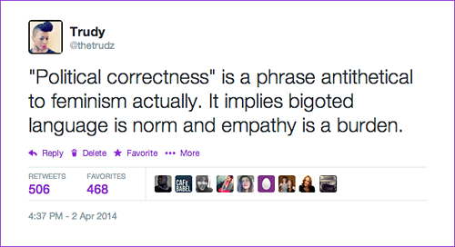 gradientlair:I sent these tweets as a part of a Storify, Being Bigoted Isn’t Being Brave (On “Politi