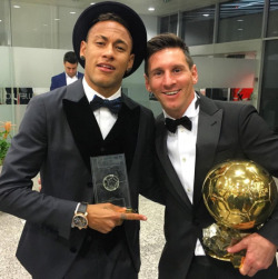 lionelmessinews:  neymarjr: An honour to